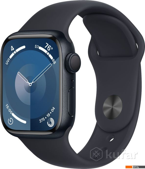 фото умные часы и браслеты apple watch series 9 41 мм (алюминиевый корпус, полуночный/полуночный, спортив 0