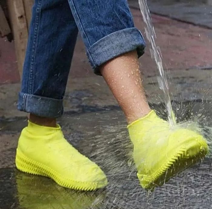 фото бахилы (чехлы на обувь) от дождя и песка многоразовые силиконовые waterproof silicone shoe. суперпро 1