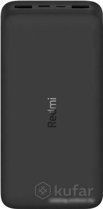 фото портативное зарядное устройство xiaomi redmi power bank 20000mah (черный) 1