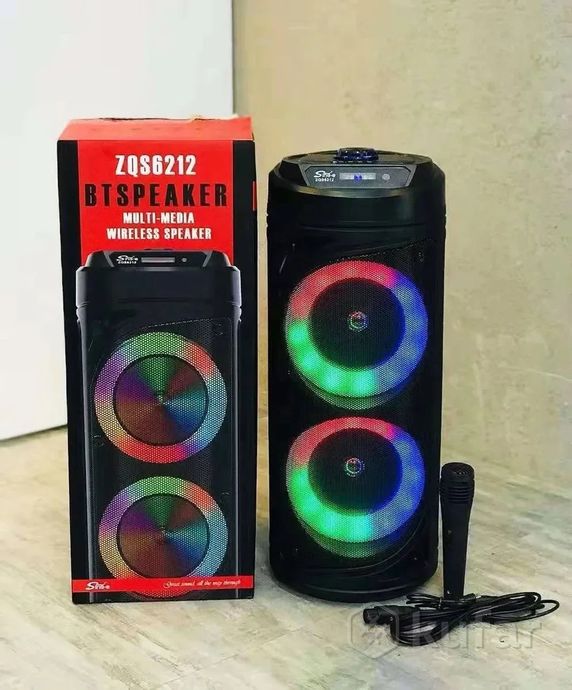 фото беспроводная портативная аудиосистема блютуз колонка  bt speaker zqs-6212 13
