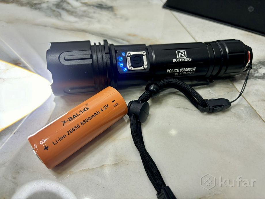 фото супер мощный фонарь ручной на лазерном светодиоде pm10-tg led 6