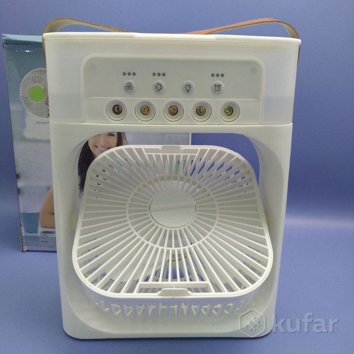 фото охладитель - увлажнитель воздуха 3в1 air cooler fan / кондиционер - вентилятор мини, 7 цветов подсве 8