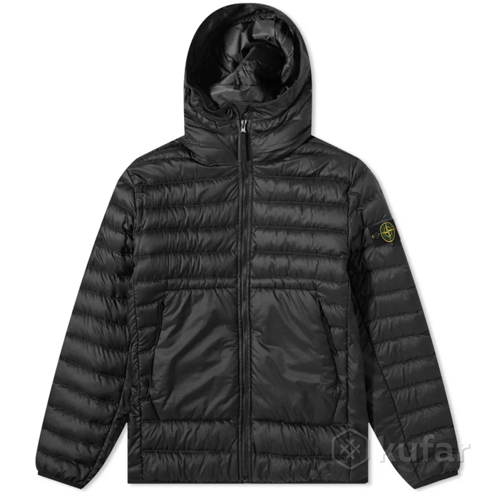 фото пуховик hooded lightweight down jacket black 0