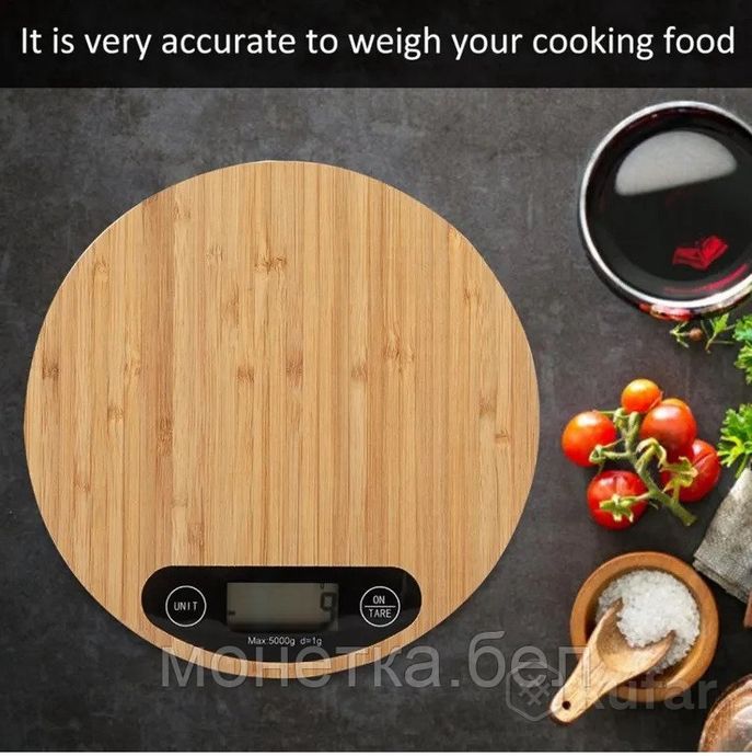 фото электронные бамбуковые кухонные весы electronic kitchen scale (до 5 кг) 1