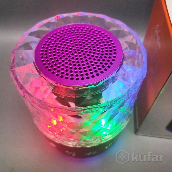 фото портативнаяbluetoothколонкаwireless speaker s-18 с функциейtws (музыка, fm-радио, подсветка) фуксия 5