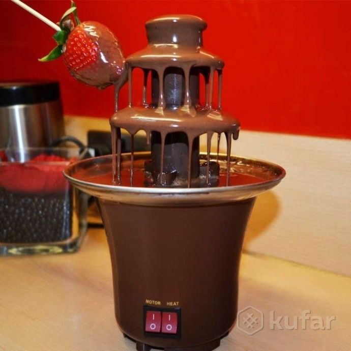 фото шоколадный фонтан фондю chocolate fondue fountain mini 2