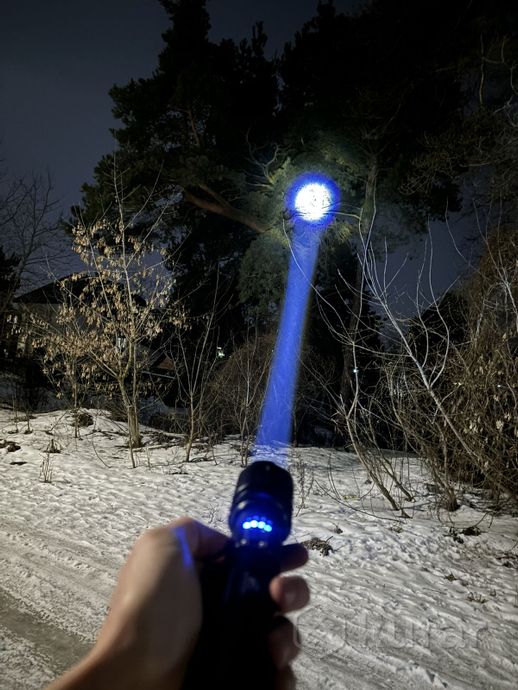 фото супер мощный фонарь ручной на лазерном светодиоде pm10-tg led 4