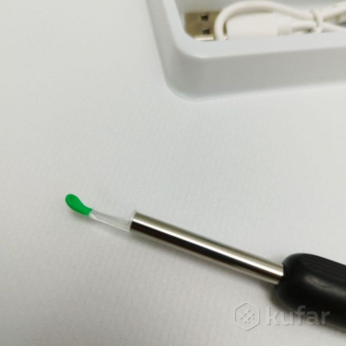 фото умная ушная палочка с камерой (отоскоп) для чистки ушей wireless visual earpick ne3 белый 4