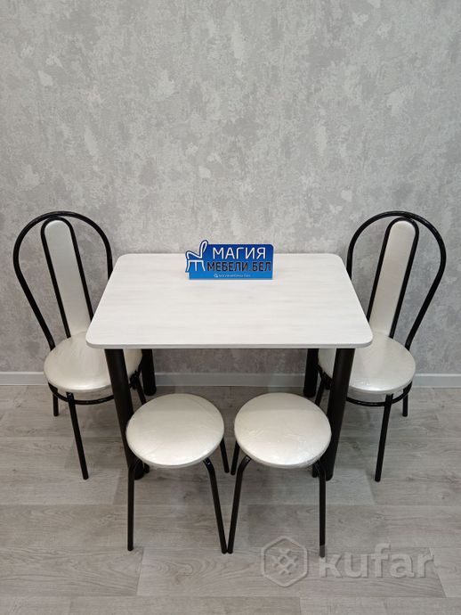 фото комплект: стол, 2 табурета, 2 стула. доставкарб 4