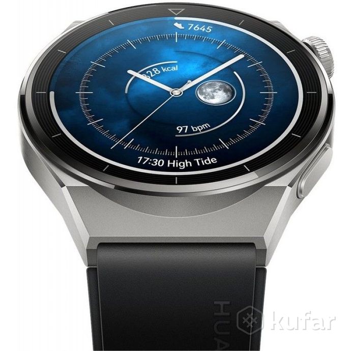 фото умные часы huawei watch gt 3 pro titanium 46 мм (серый/черный) 3
