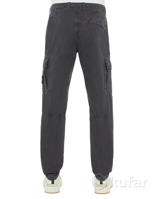 фото брюки  303wa brushed cotton cargo garment dyed 'old' effect grey 1