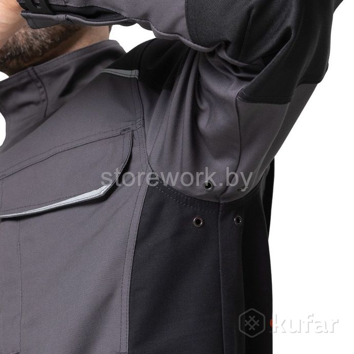 фото костюм рабочий сюрвейер тёмно-серый/чёрный 4