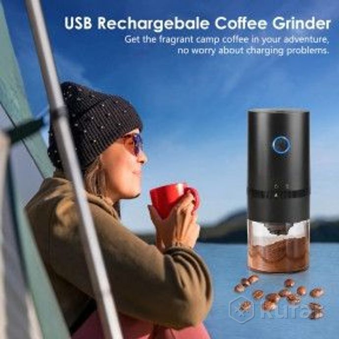 фото кофемолка портативная electric coffee grinder для дома и путешествий, usb 0