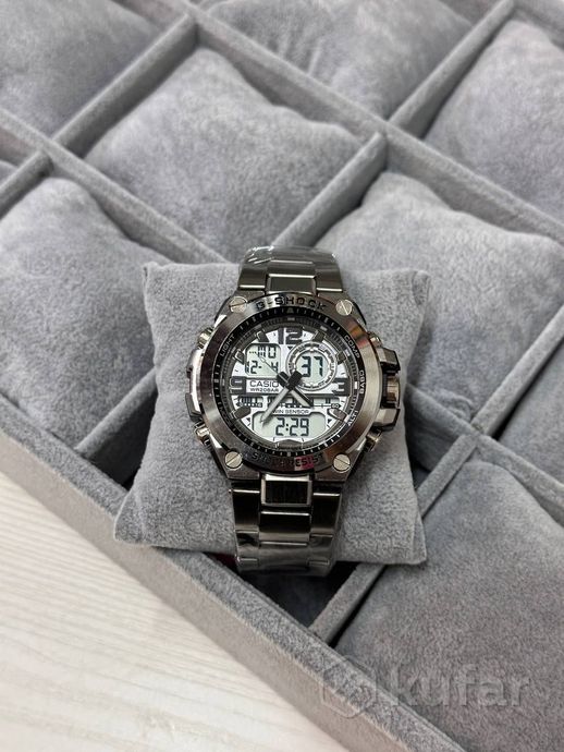 фото мужские часы g-shock (разные расцветки, реплика, металлический браслет) 5