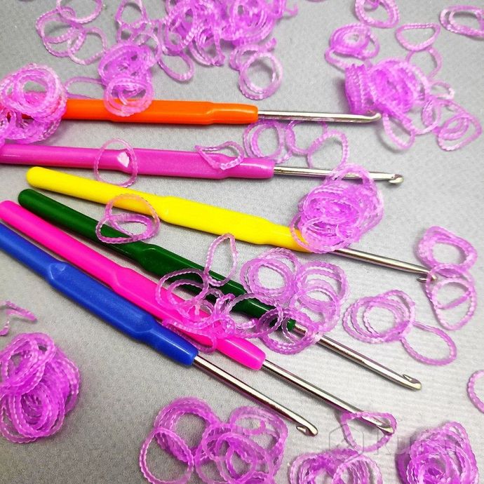фото набор для плетения резиночек с крючками / 6000 резиночек, 6 металлических крючков / плетение браслет 7