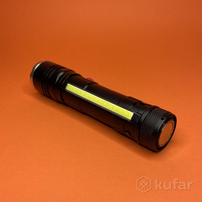 фото фонарь ручной, аккумуляторный, светодиодный, на магните, многорежимный, мощный / police h-685  5