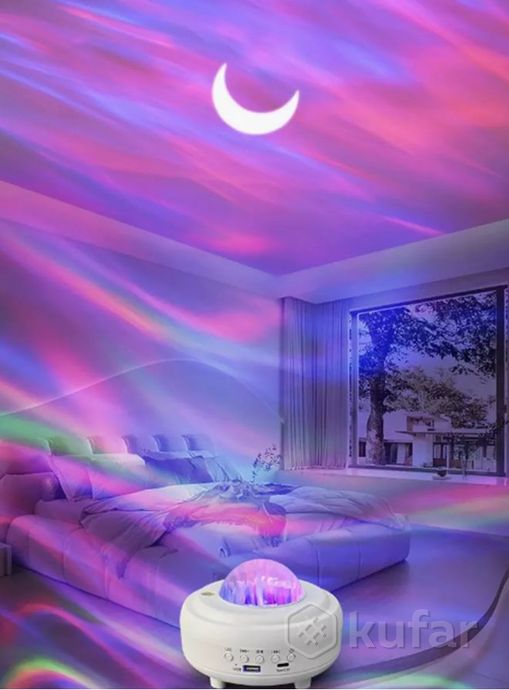 фото музыкальный проектор  ночник сияние с bluetooth  колонкой xy-899 led (8 световых режимов, 3 уровня я 3