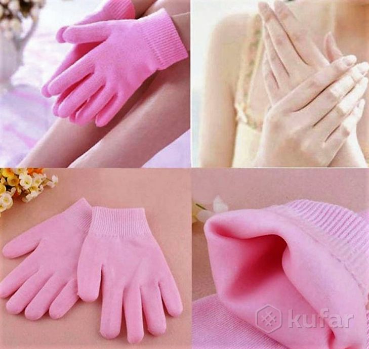 фото -50 скидка  гелевые увлажняющие spa перчатки gel gloves moisturizing 7