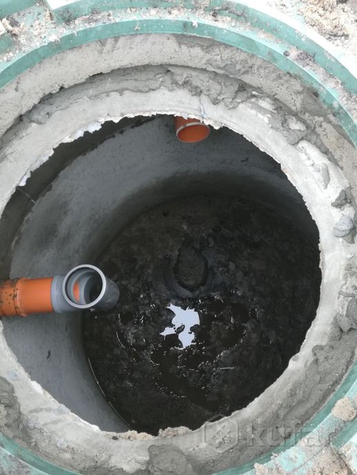 фото устройство канализации из бетонных колец  2