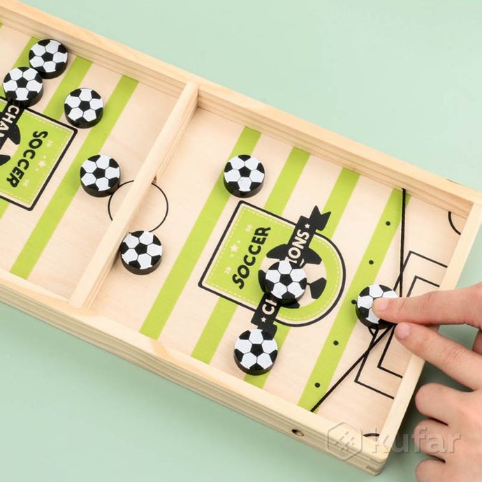 фото настольная игра sling puck. настольный футбол вышибашки, детская веселая игра 3