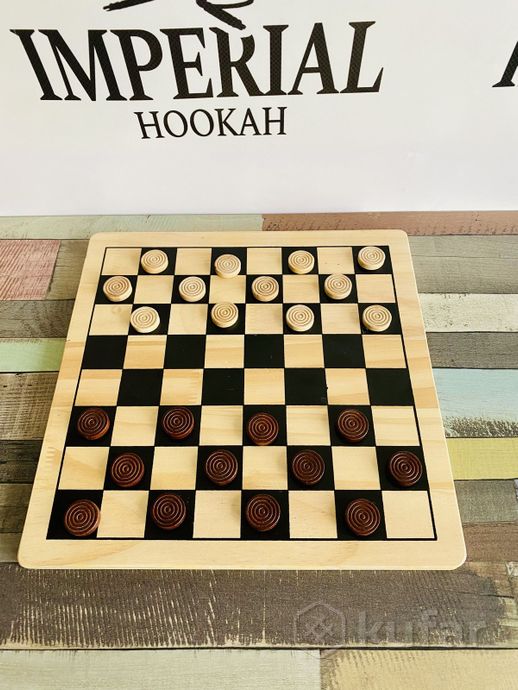 фото настольная игра шашки и шахматы 2 в 1.  2