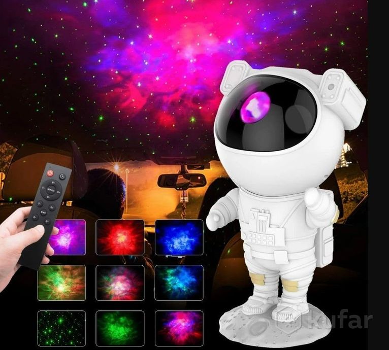 фото ночник проектор игрушка astronaut starry sky projector с пультом ду 0
