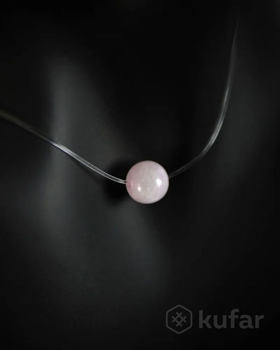 фото розовый кварц-натуральный камень бусы браслет кулон чокер серьги оберег красная нить с камнем 10