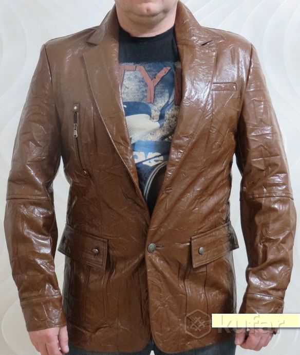 фото пиджак экокожа marco pele,турция, куртка мужская  из экокожи, 3