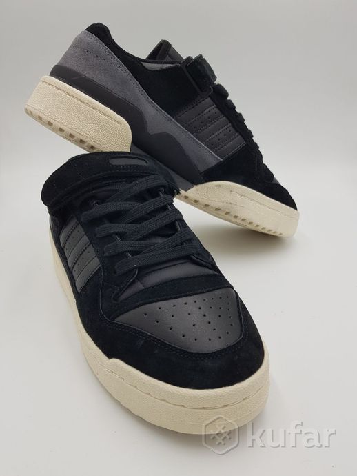 фото кроссовки мужские  adidas forum low / черные 2