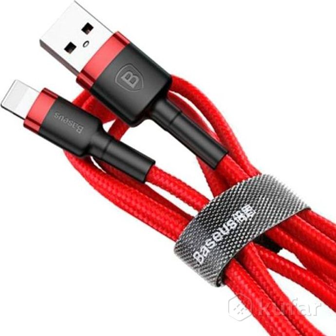 фото кабель lightning -- usb2.0, 0.5m, ''baseus'' calklf-a19 black/red 0