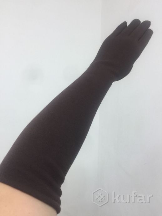 фото перчатки длинные трикотажные 3