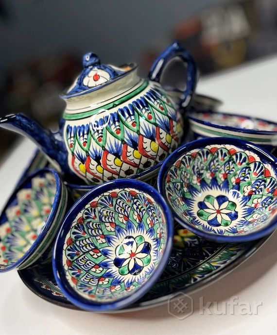 фото узбекский чайный сервиз классический на 6 персон  0