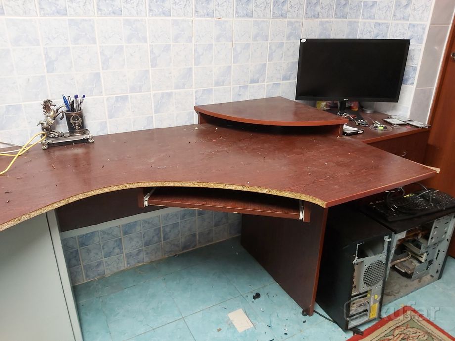 фото стол офисный, компьютерный, правый, с тумбами 0