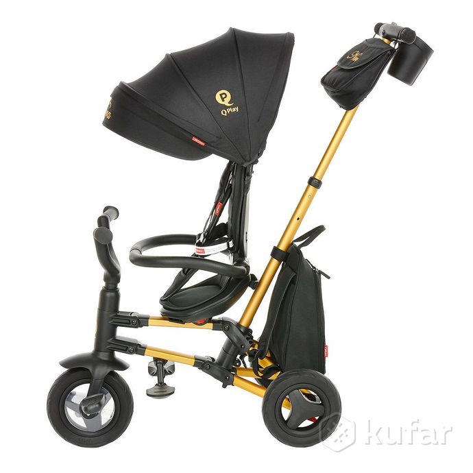 фото новые велосипед детский трехколесный nova+ s700 plus black-gold 4