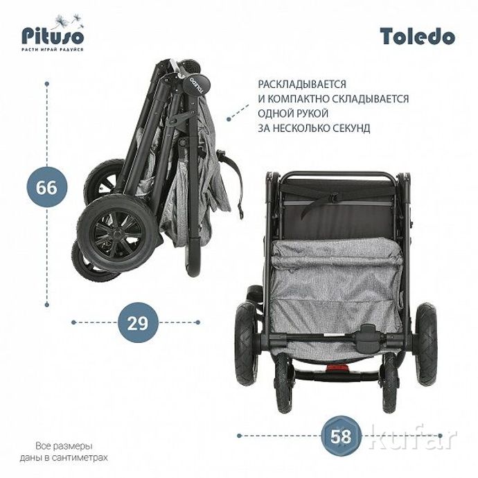 фото новые детская прогулочная коляска pituso toledo air + доставка 11