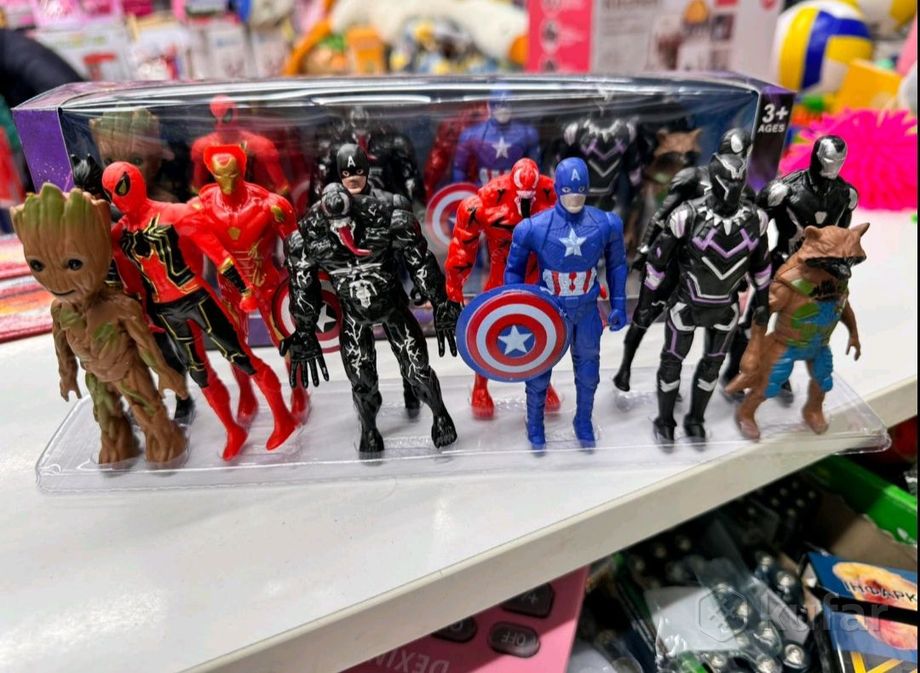фото набор 12 фигурок супер-героев марвел в подарочной коробке marvel 1