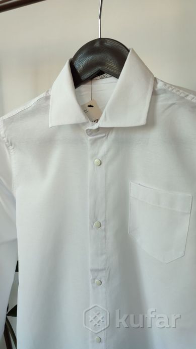 фото рубашка школьная белая на пуговицах на кнопках 4