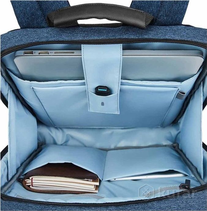 фото ninetygo classic business backpack голубой 4