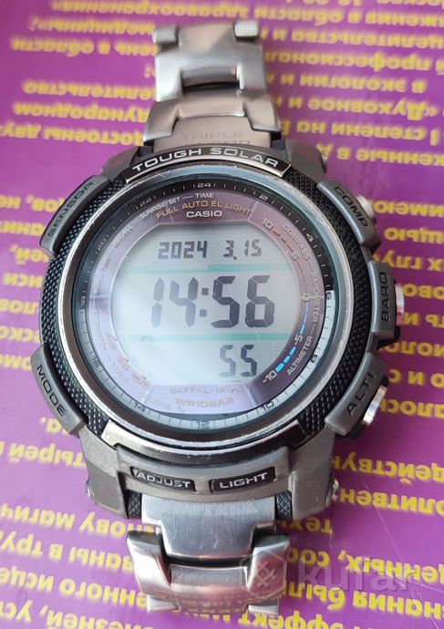 фото наручные часы casio pro trek prg-200t-7e, япония 5