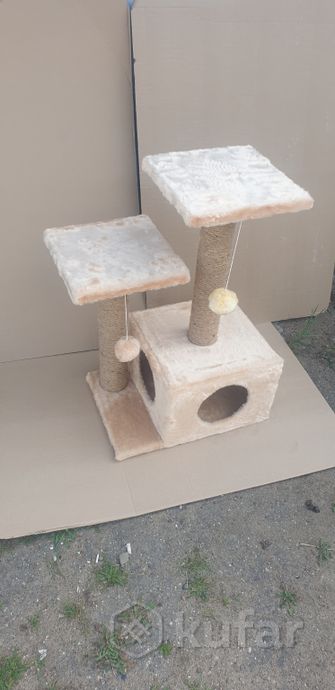 фото дом для кошек с 2 мя когтеточками  6