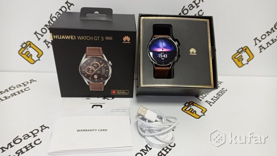 фото умные часы huawei watch gt 3 classic 46 мм гарантия до 08.09.2024 года. 0