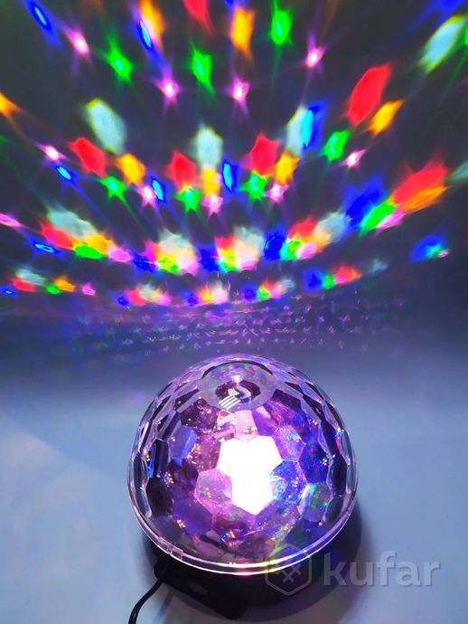 фото светодиодный диско-шар magic ball led bluetooth mp3 0