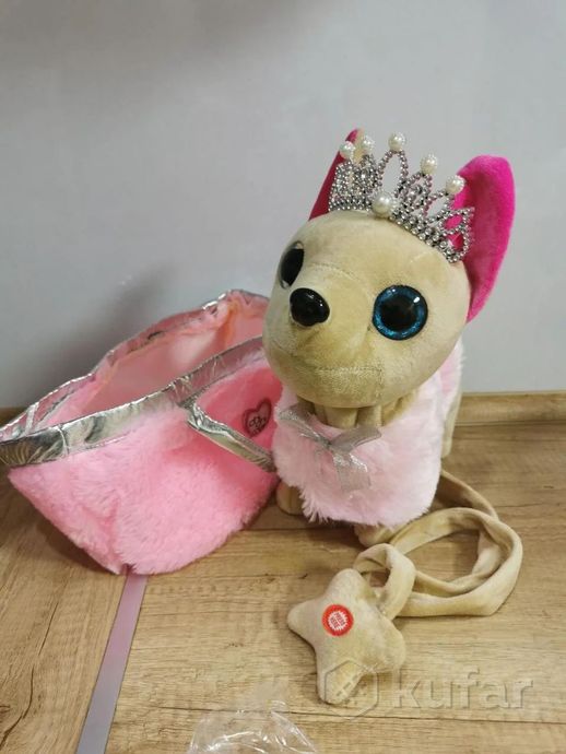 фото игрушка музыкальная собачка чичи-лав (chi-chi love) с сумочкой переноской, 2 мелодии на русском 0