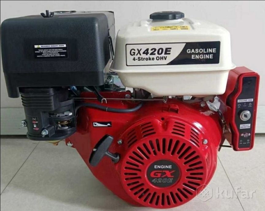 фото двигатель gx420e/190fe  (16лс, электростартер, шпонка 25мм). для мотоблоков мтз (беларус) и др.  0
