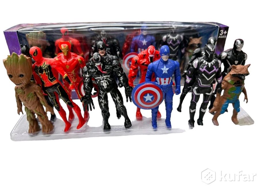 фото набор 12 фигурок супер-героев марвел в подарочной коробке marvel 0