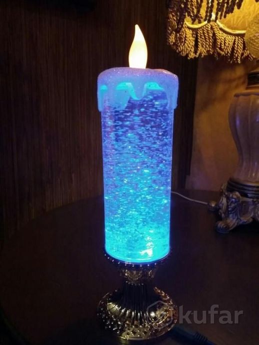 фото светодиодная свеча с блестками. лава лампа - свеча 4