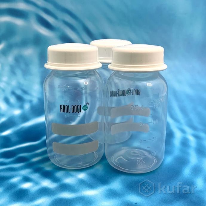 фото бутылочка контейнер для хранения грудного молока bool-bool baby flow, 125 мл, набор 3 шт 5