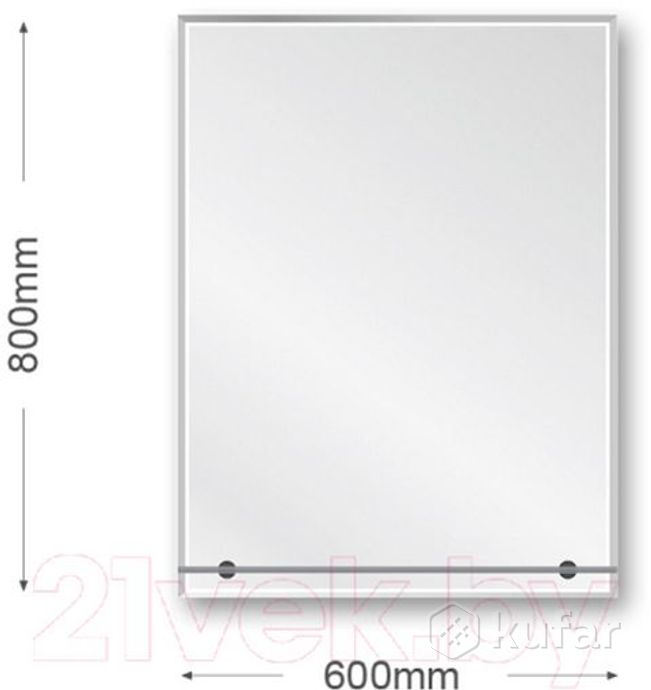 фото зеркало бытовое навесное 800*600 алмаз-люкс, е-463 0