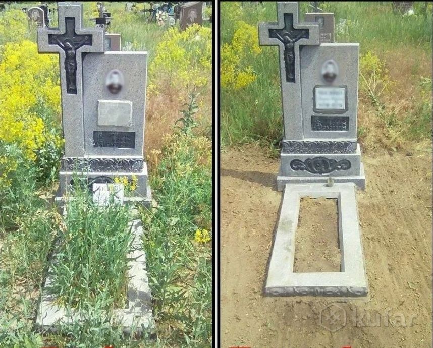 фото уборка могил, обновление изображений на памятнике 0