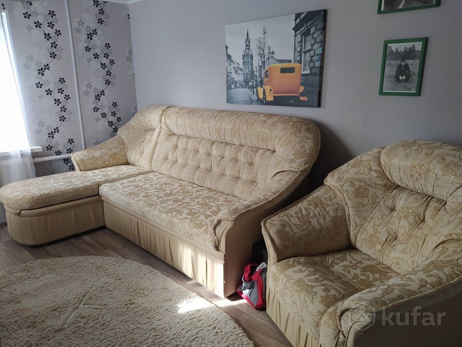 фото мягкий уголок: диван, кресло, банкетка  0